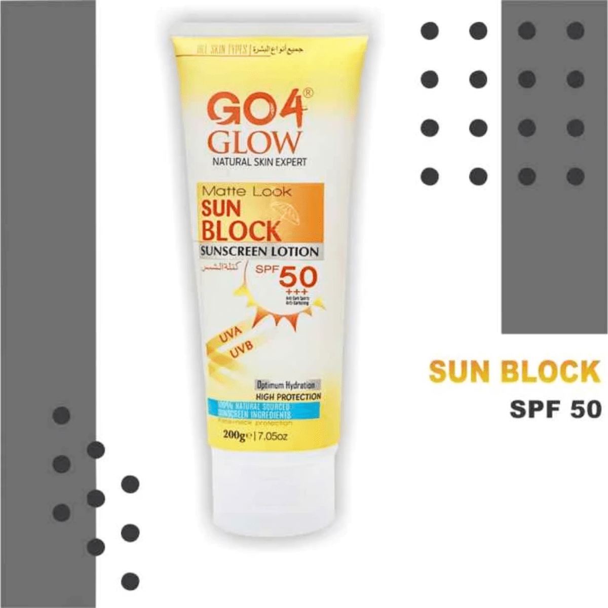 Go 4 Glow Mate Look Sun Block Spf50+++ 200g - Gift Point