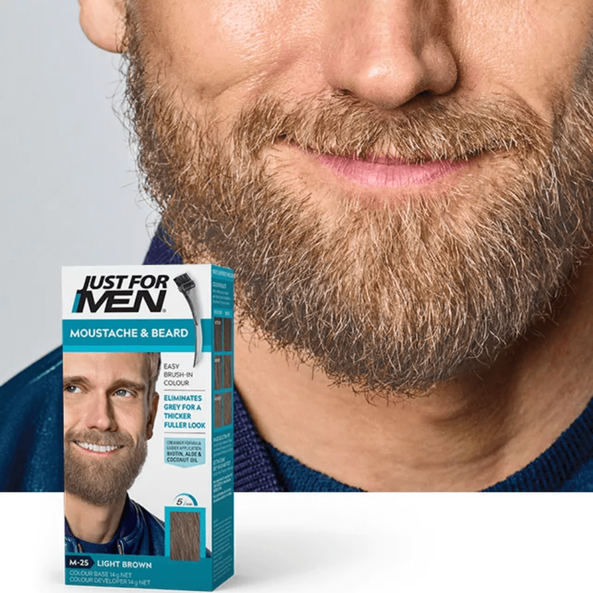 Just For Men - Mustache & Beard Color - Light Brown M-25 - Gift Point