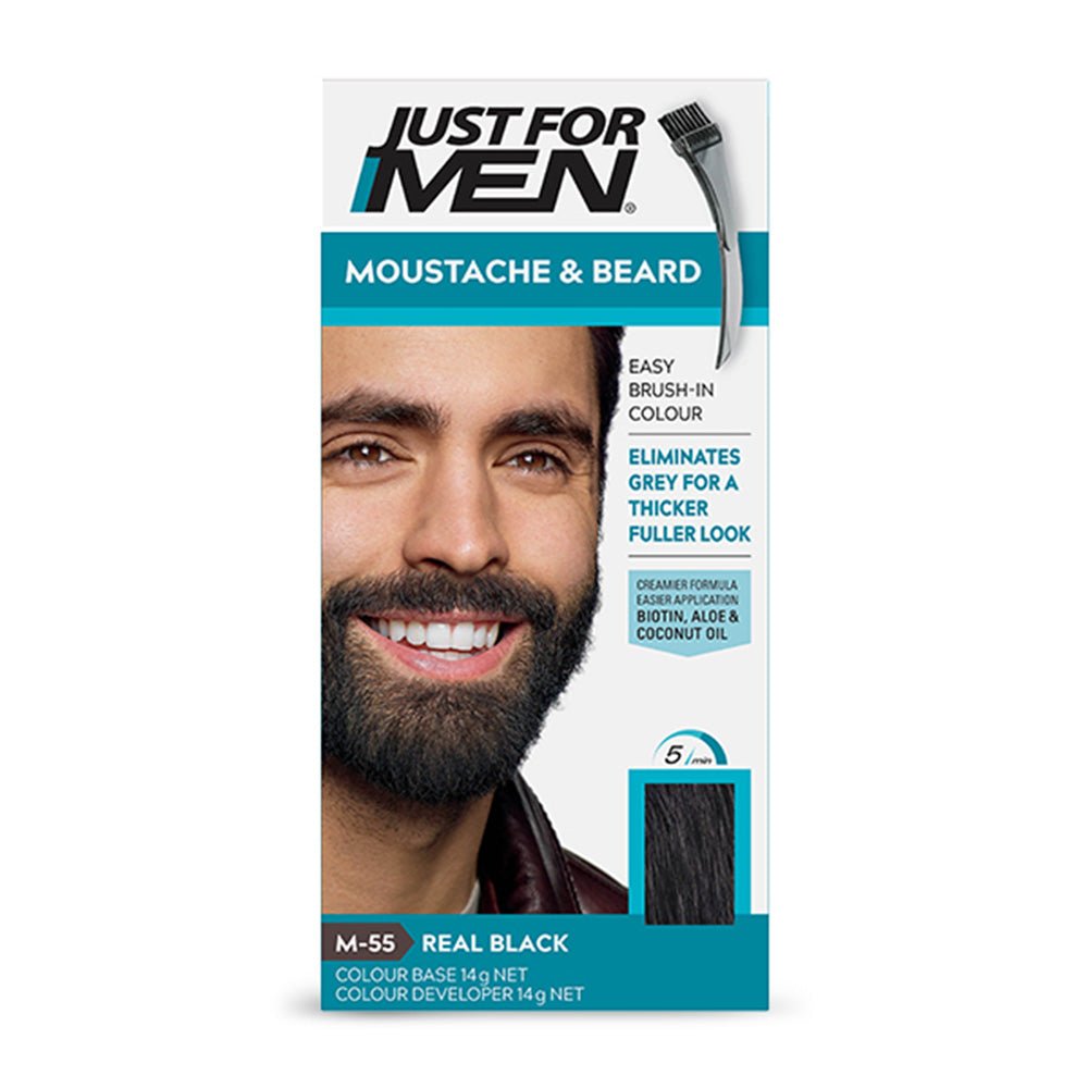 Just For Men - Mustache & Beard Color - Real Black M-55 - Gift Point