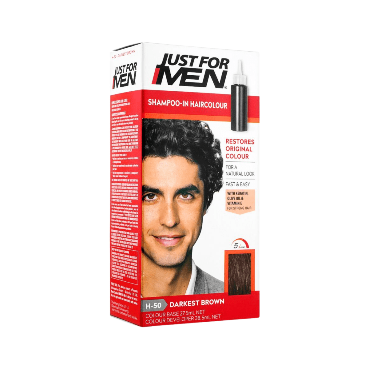 Just For Men - Shampoo-In Haircolour - Darkest Brown H-50 - Gift Point