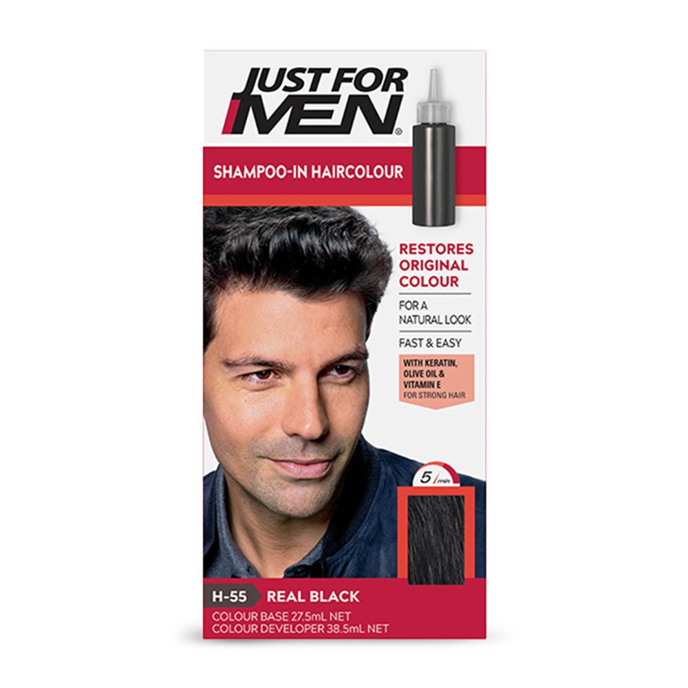 Just For Men - Shampoo-In Haircolour - Real Black H-55 - Gift Point