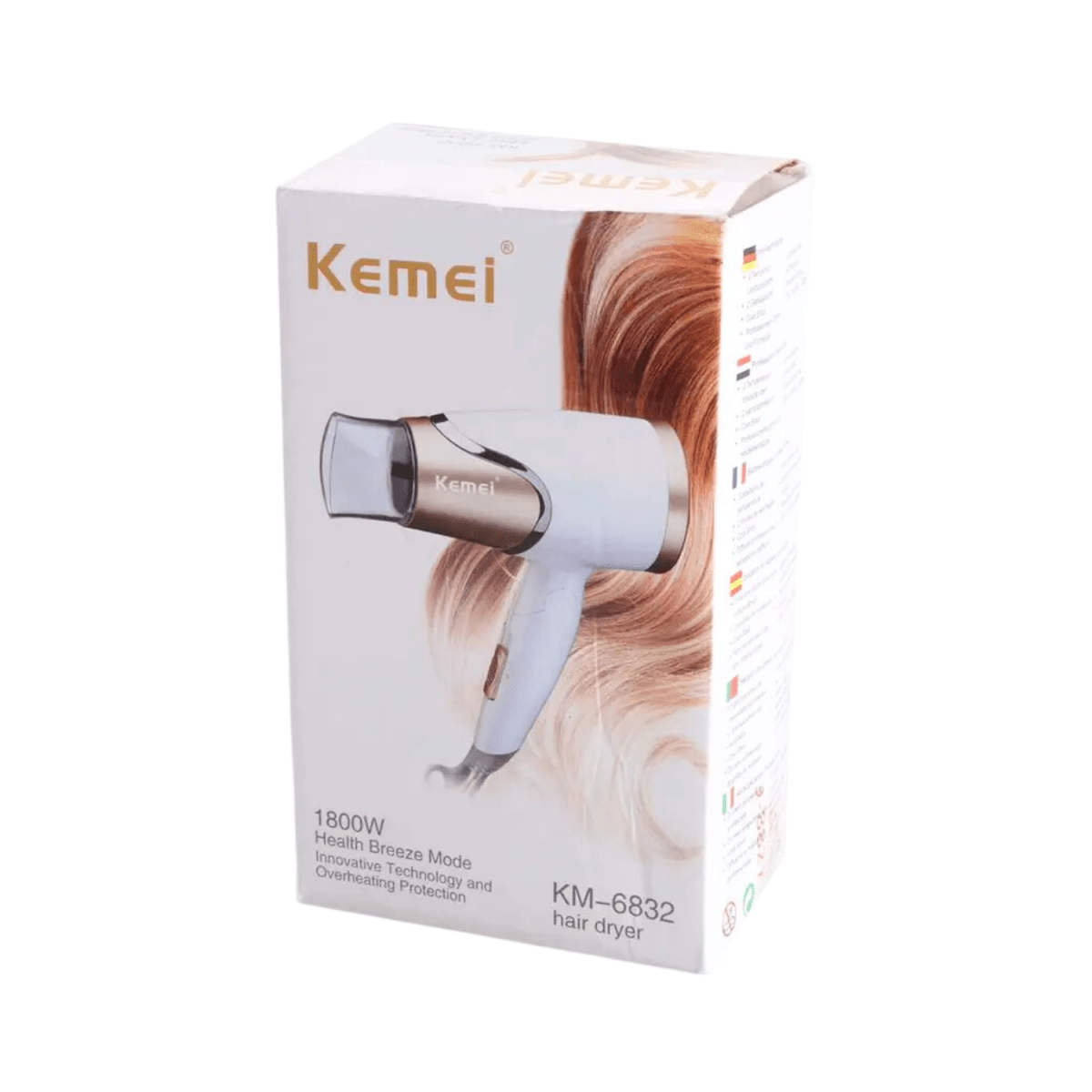 kemei hair dryer KM-6832 foldable hair dryer - Gift Point