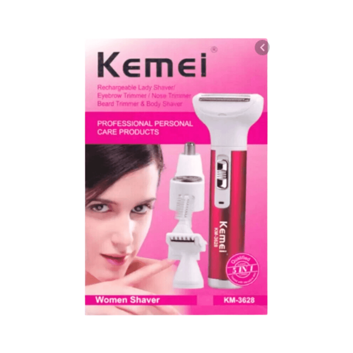 Kemei KM-3628 5in1 Rechargeable Epilator - Gift Point