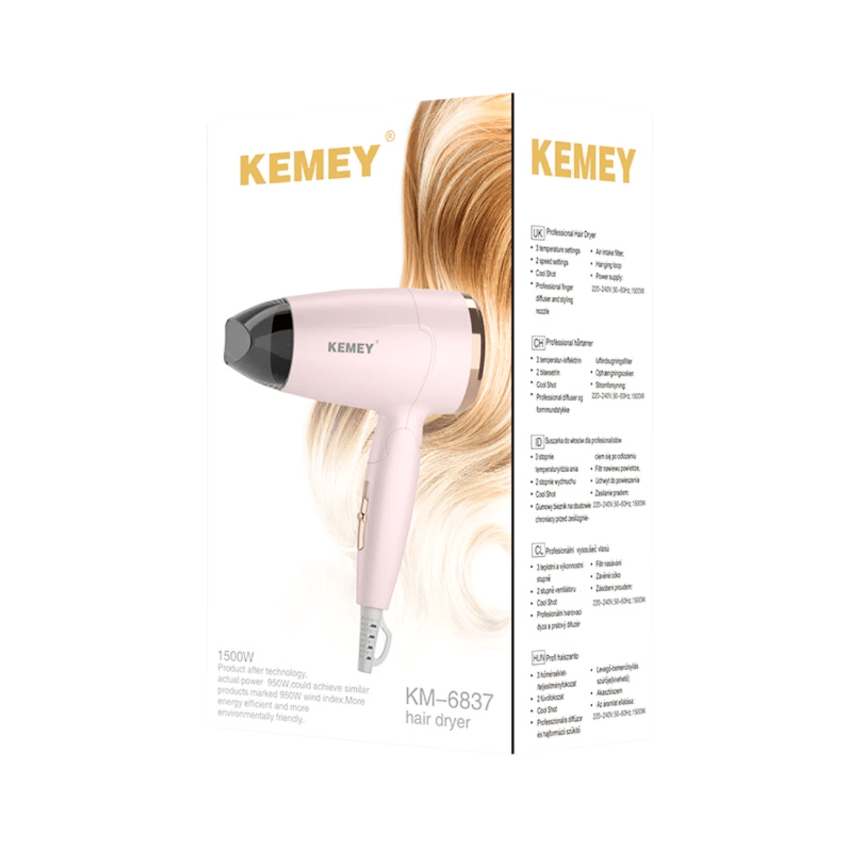 Kemey KM-6837 Professional Hair Dryer - Gift Point