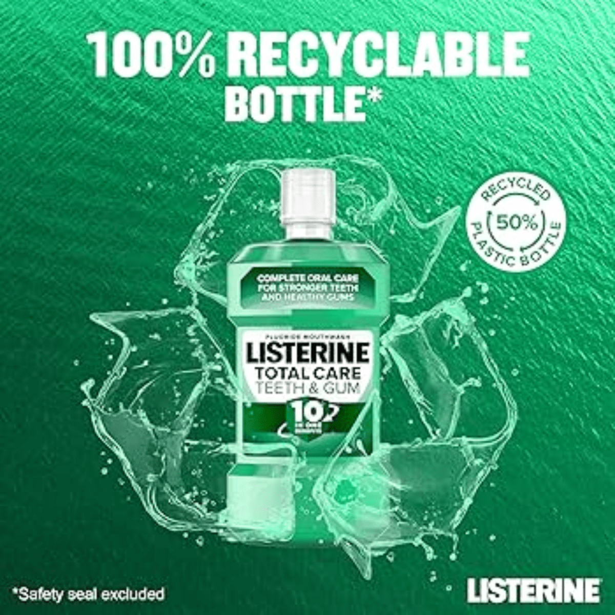 Listerine Total Care Gum Protect Mouthwash Milder Taste Fresh 500ml - Gift Point