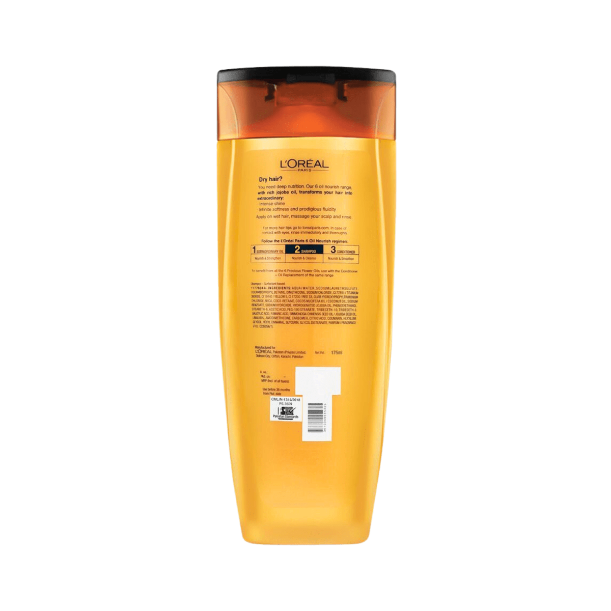 L'Oreal Paris 6 Oil Nourish Scalp + Hair Nourishing Shampoo(For All Hair Types) Pk 175ml - Gift Point