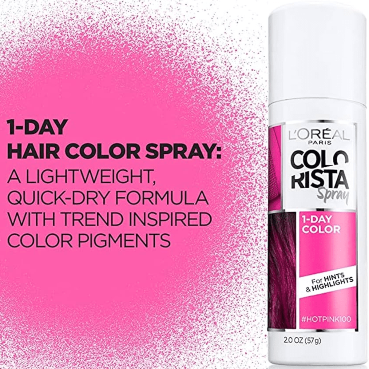 L'Oréal Paris Colorista Spray Pink Temporary Hair Colour 75ml - Gift Point