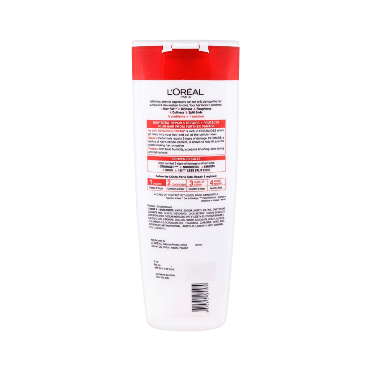 L'Oreal Paris Elvive Total Repair 5 Repairing Shampoo PK 175ml - Gift Point