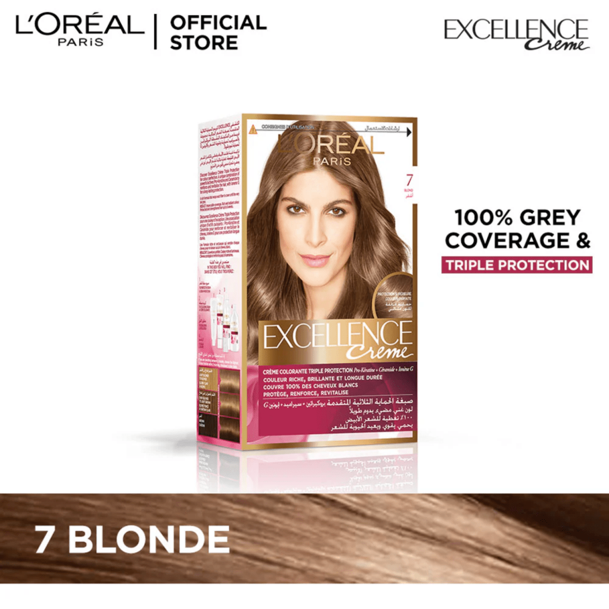LOreal Paris Excellence Creme Hair Color 7 Blonde - Gift Point