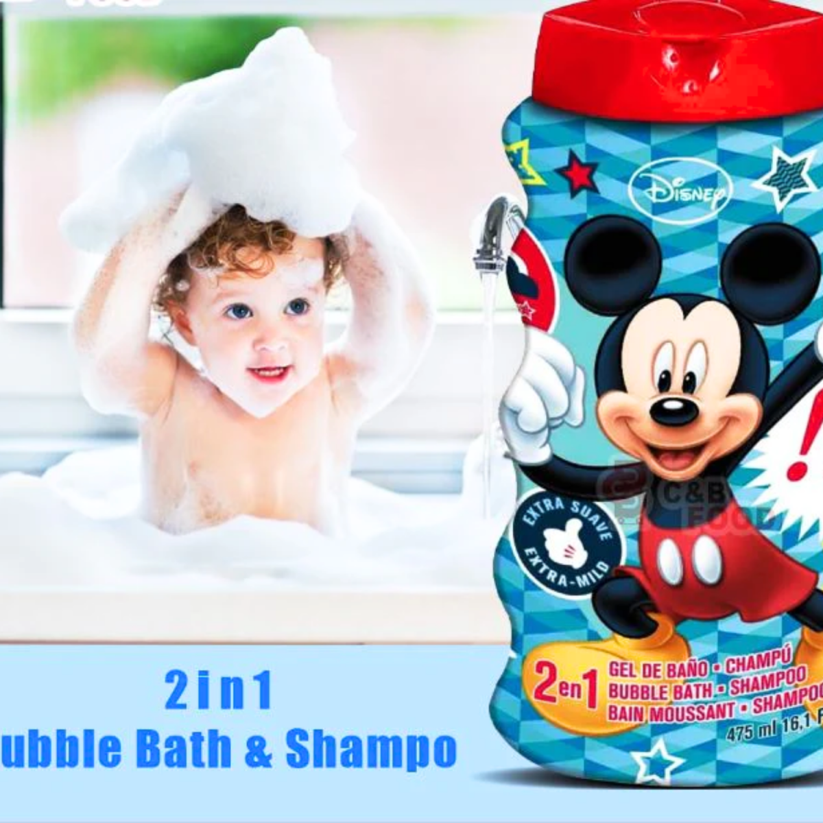 Lorenay Disney Mickey Mouse 2 in 1 Bath & Shampoo 475ml - Gift Point