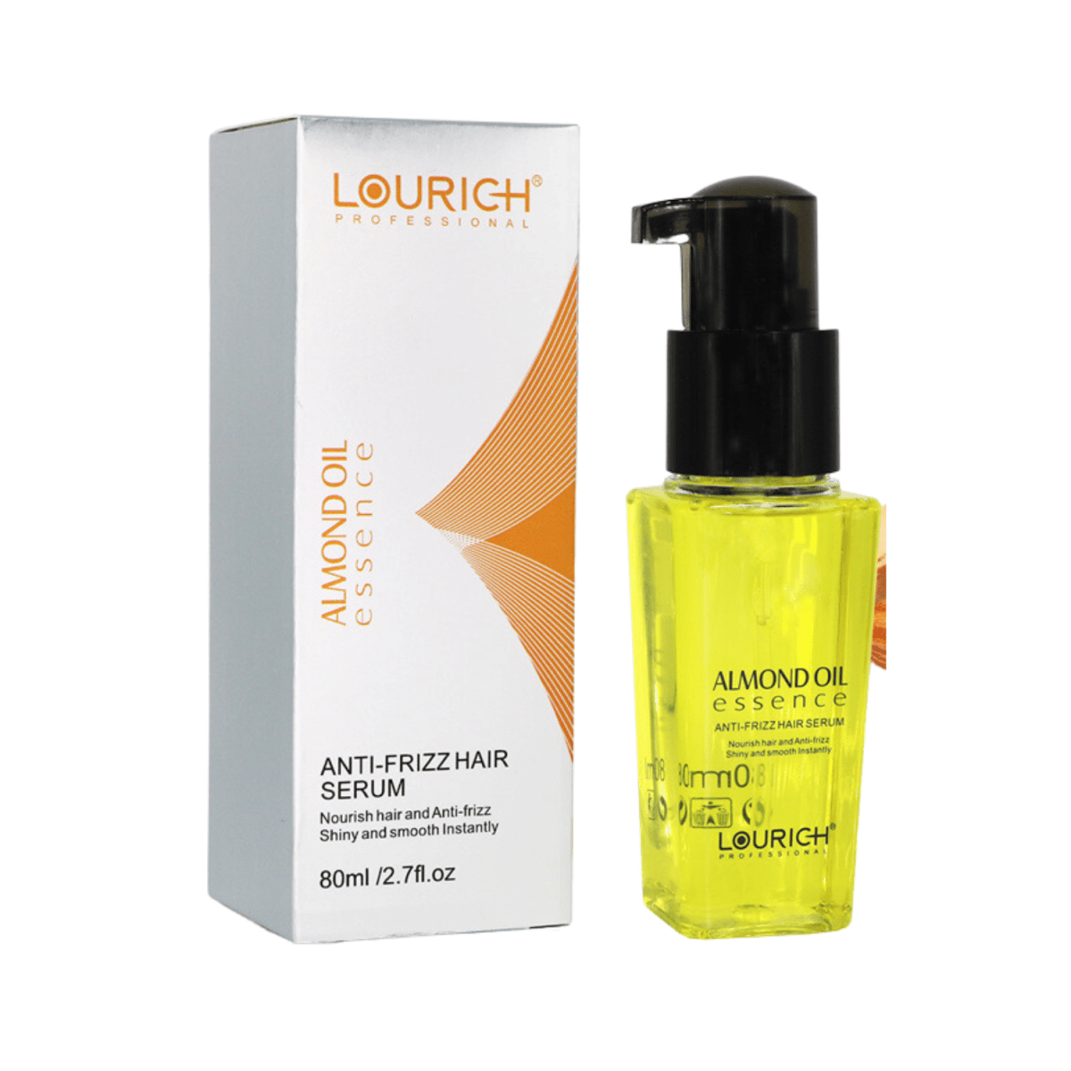 Lourich Anti-Frizz Hair Serum Almond Oil Essence 80ml - Gift Point
