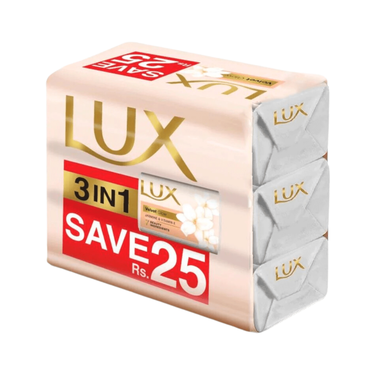 Lux Velvet Glow Jasmine & Vitamin C Soap 3 in 1 128g - Gift Point
