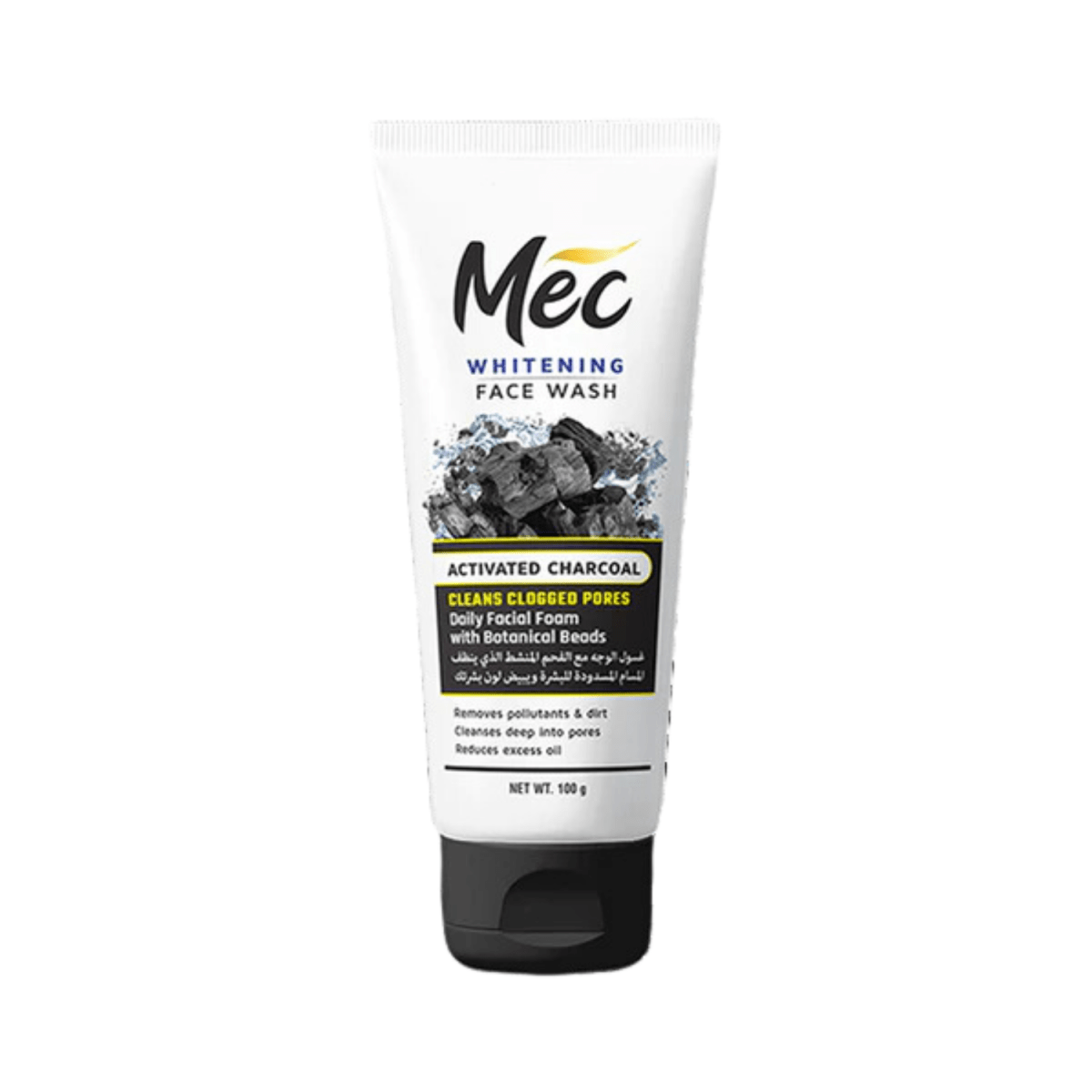 Mec Whitening Activated Charcoal Face Wash, 100g - Gift Point