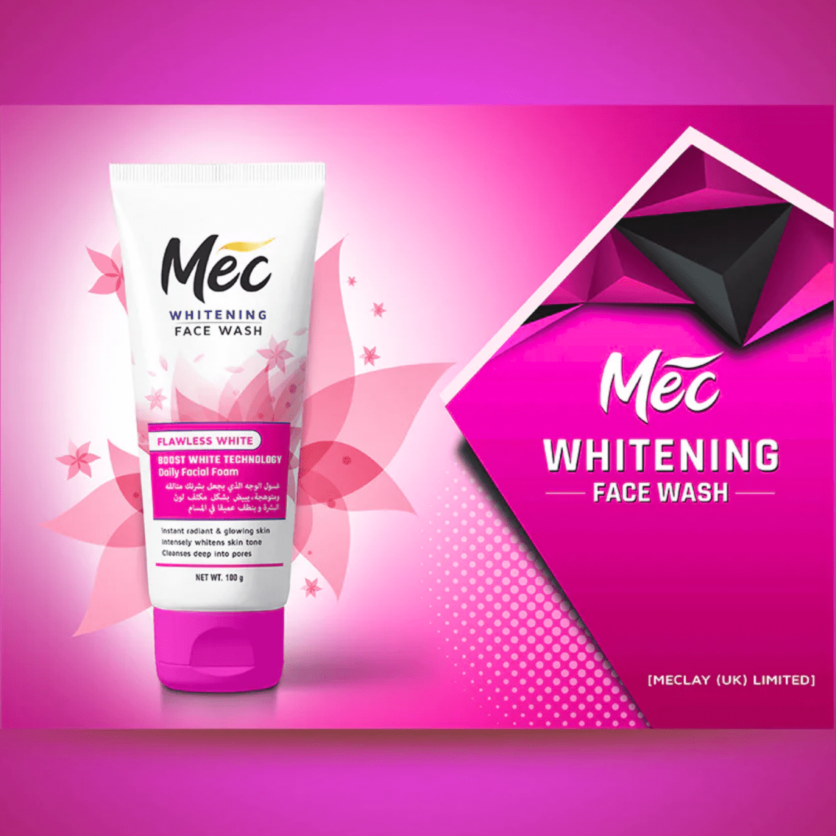 Mec Whitening Flawless White Face Wash, 100g - Gift Point