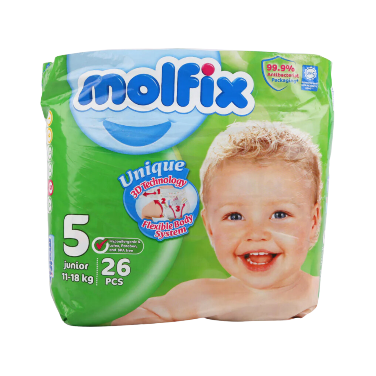 Molfix Diaper 5 Junior 11-18 Kg 26 Pcs - Gift Point