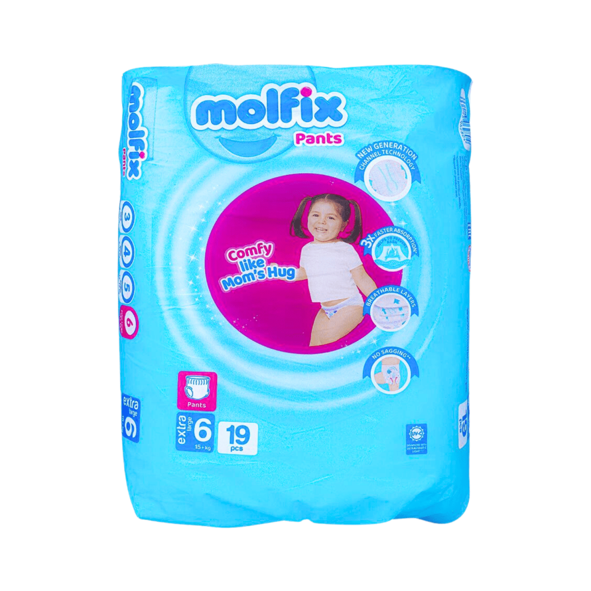 Molfix Pants 6 Extra Large 15+ Kg 19 Pcs - Gift Point