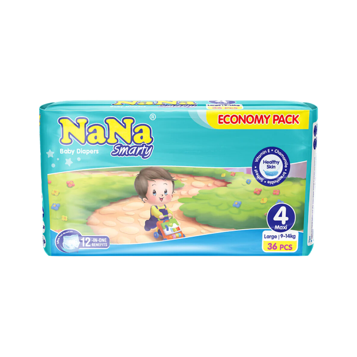 NaNa Smarty Diapers Economy Pack Large Size 4 36 Pcs 9-14kg - Gift Point