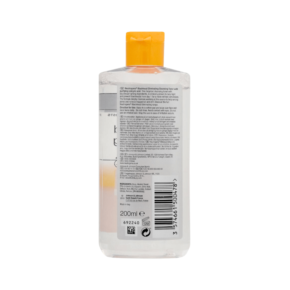 Neutrogena Blackhead Eliminating Oil-Free Cleansing Toner, 200ml - Gift Point