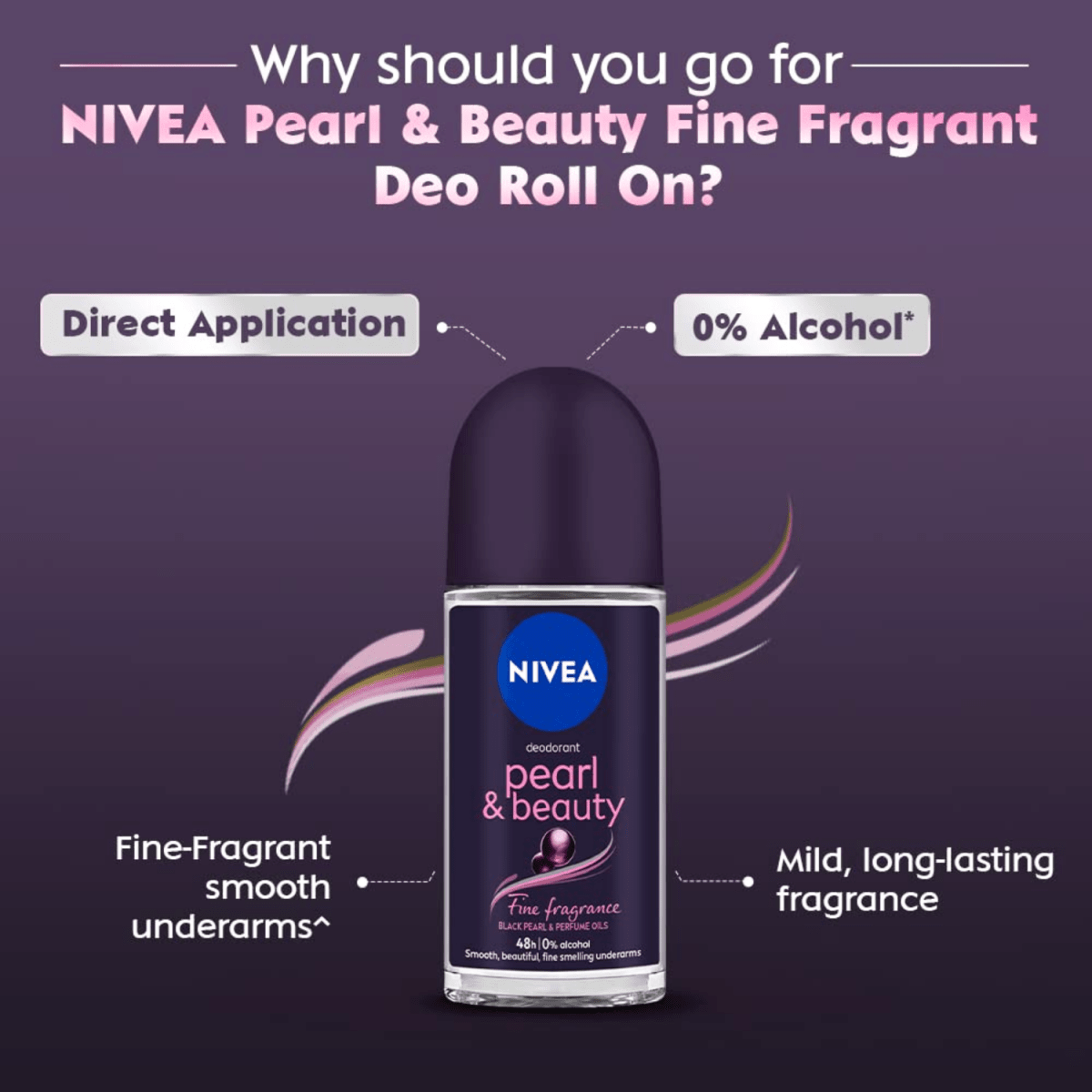 Nivea 48H Pearl & Beauty Soft & Smooth Anti-Perspirant Roll On 50ml - Gift Point