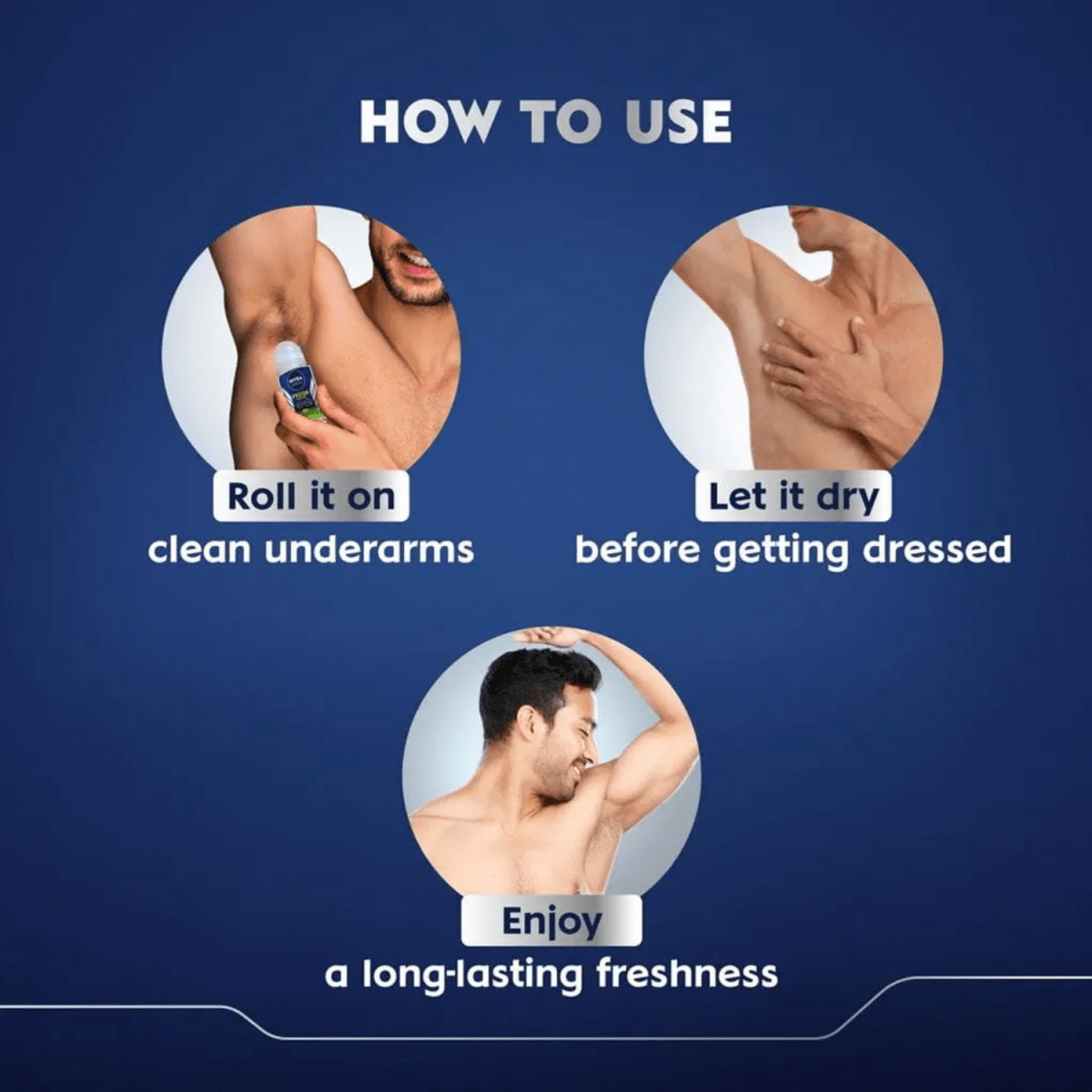 Nivea Men Fresh Power 48H Anti-Perspirant Long Lasting Freshness Roll On 50ml - Gift Point