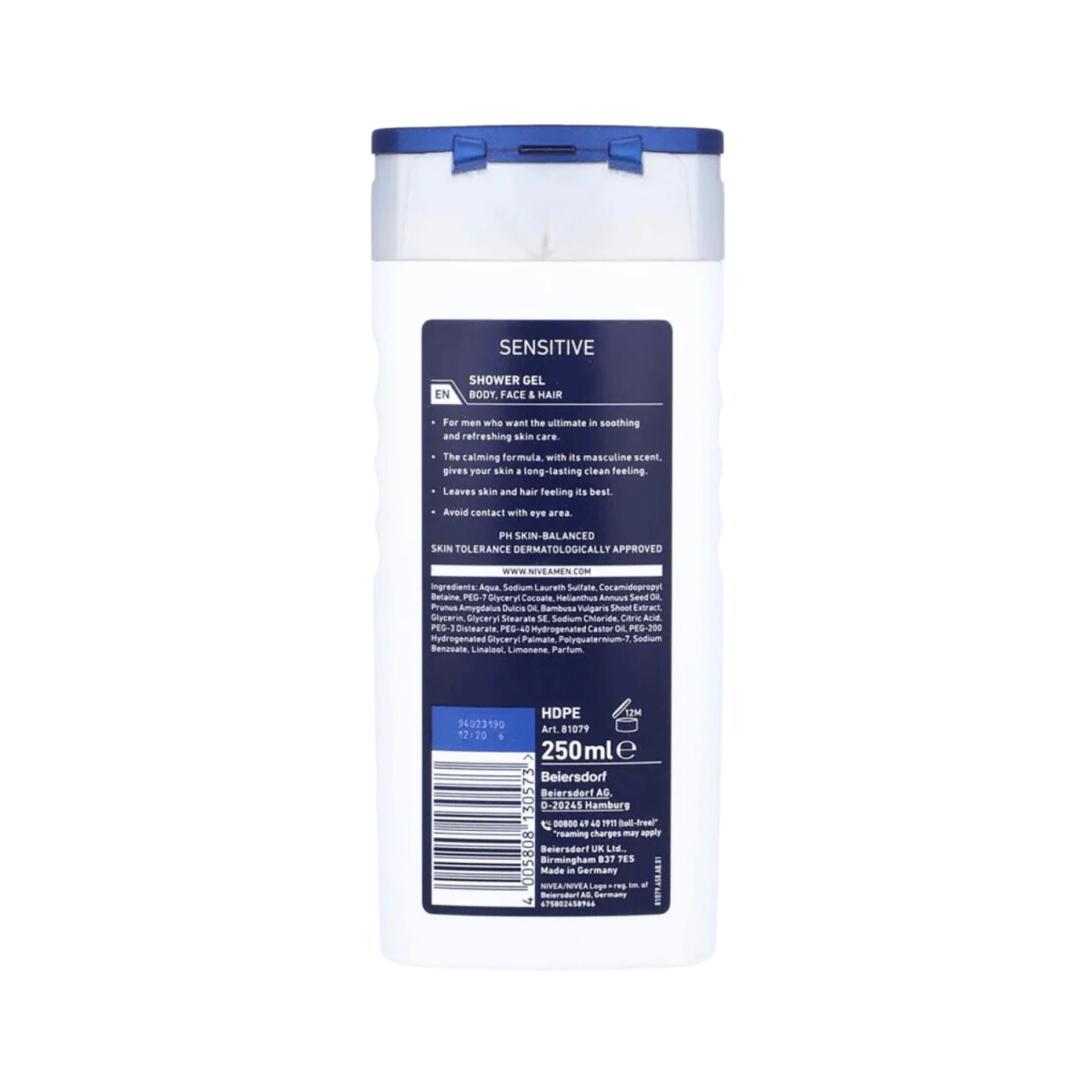 Nivea men sensitive Shower Gel 3 in 1 Shower Gel Germany 250ml - Gift Point