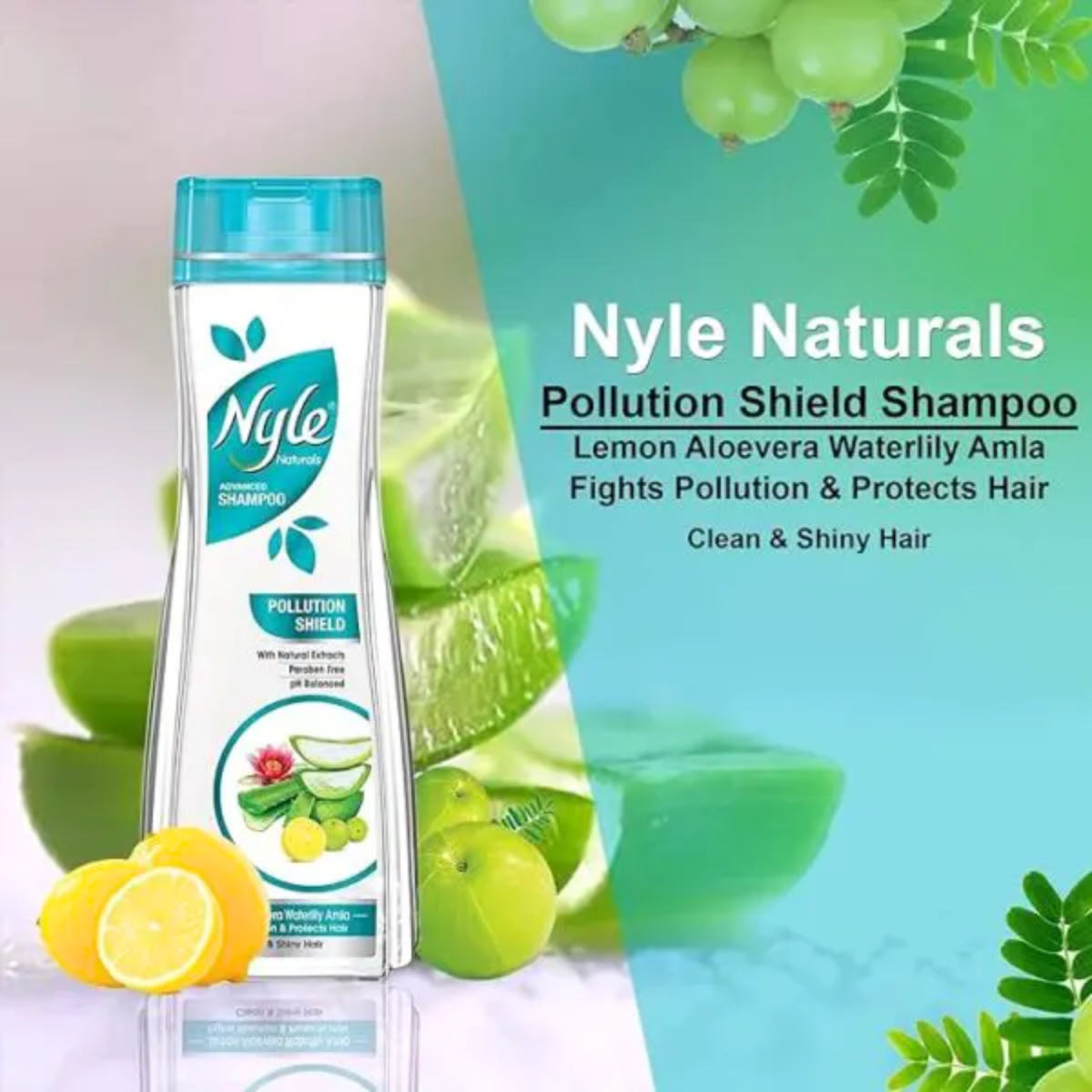 NYLE Naturals Pollution Shield Shampoo Lemon 400ml - Gift Point
