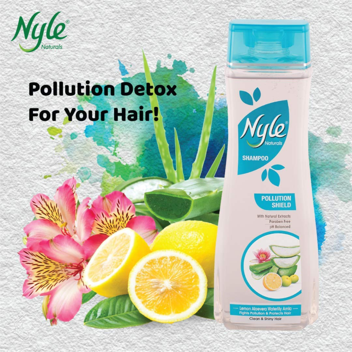 NYLE Naturals Pollution Shield Shampoo Lemon 400ml - Gift Point