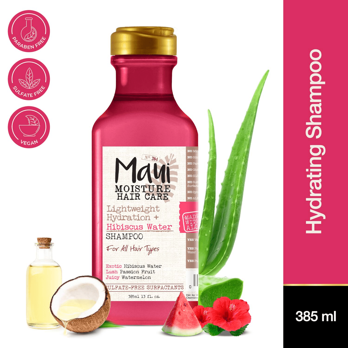 Ogx Maui Daily Hydration + Hibiscus Water Shampoo 385ml - Gift Point