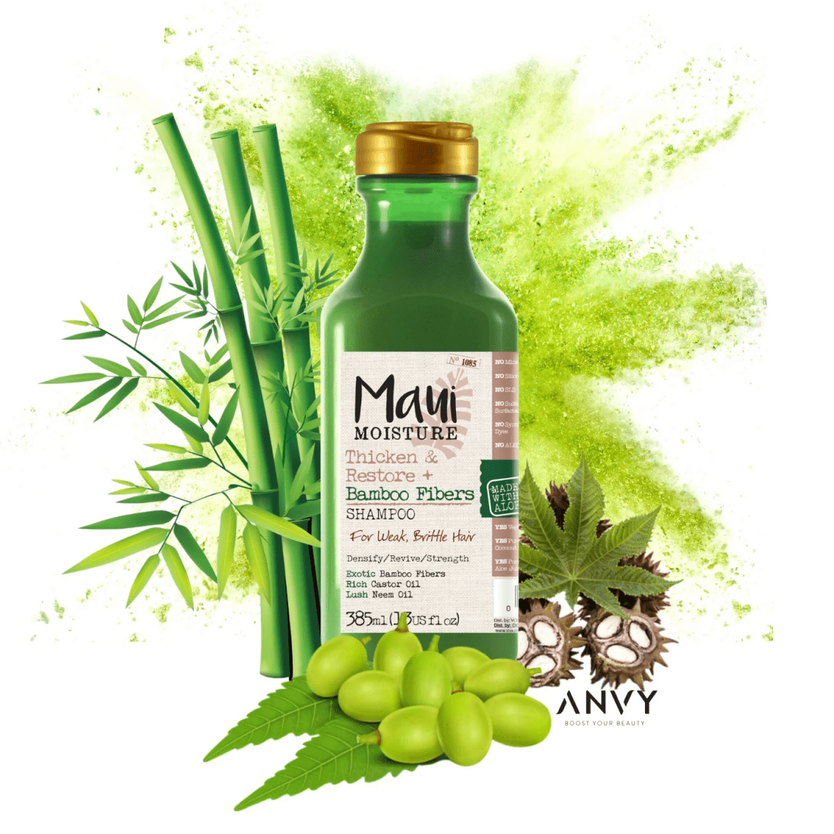 Ogx Maui Moisture Thicken & Restore Bamboo Fiber Shampoo 385ml - Gift Point