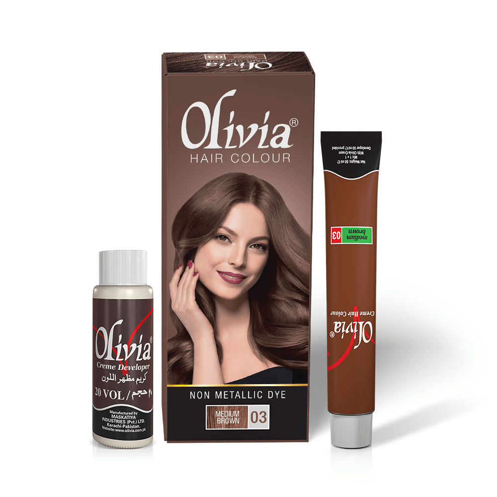 Olivia Hair Colour Medium Brown 03 - Gift Point