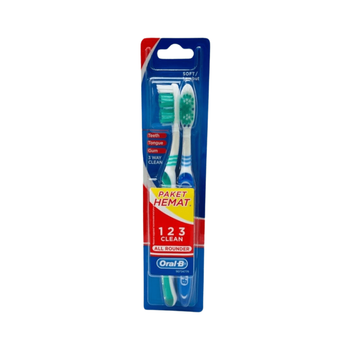 Oral-B Hemat 123 Clean Twin Pack Soft All Round Tooth Brush Pack of 2 - Gift Point