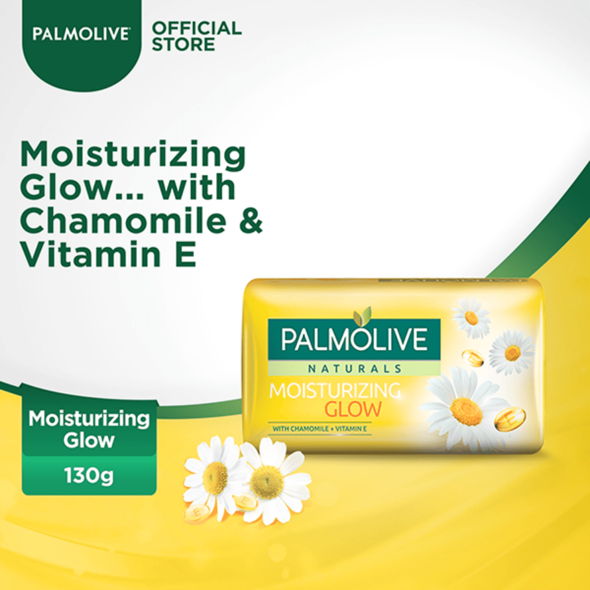 Palmolive Naturals Moisturizing Glow Soap, Chamomile + Vitamin E 130g - Gift Point