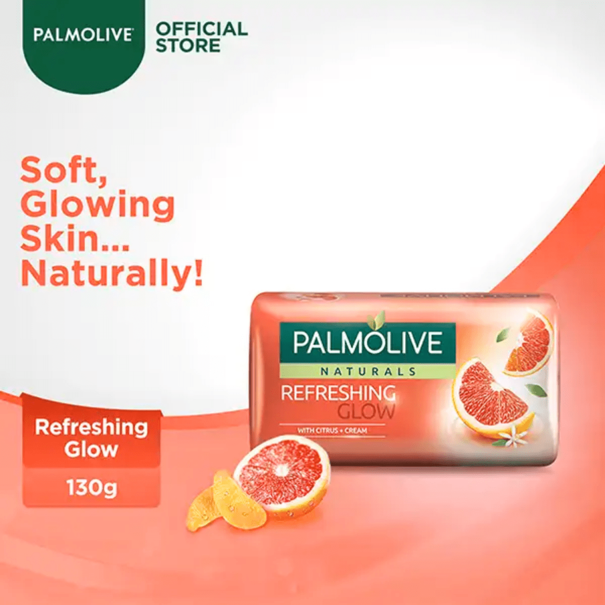 Palmolive Naturals Refreshing Glow Soap, Citrus + Cream 130g - Gift Point
