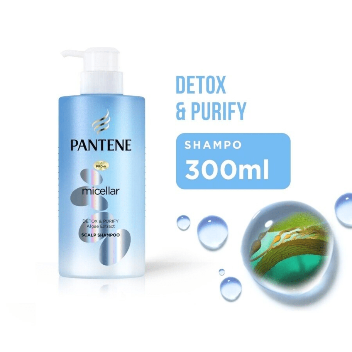 Pantene Pro-V Micellar Detox & Purify Algae Extract Shampoo 300ml - Gift Point