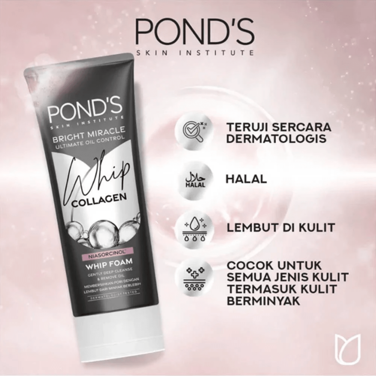 Ponds Bright Miracle Collagen Oil Control Facial Foam 100 gm - Gift Point
