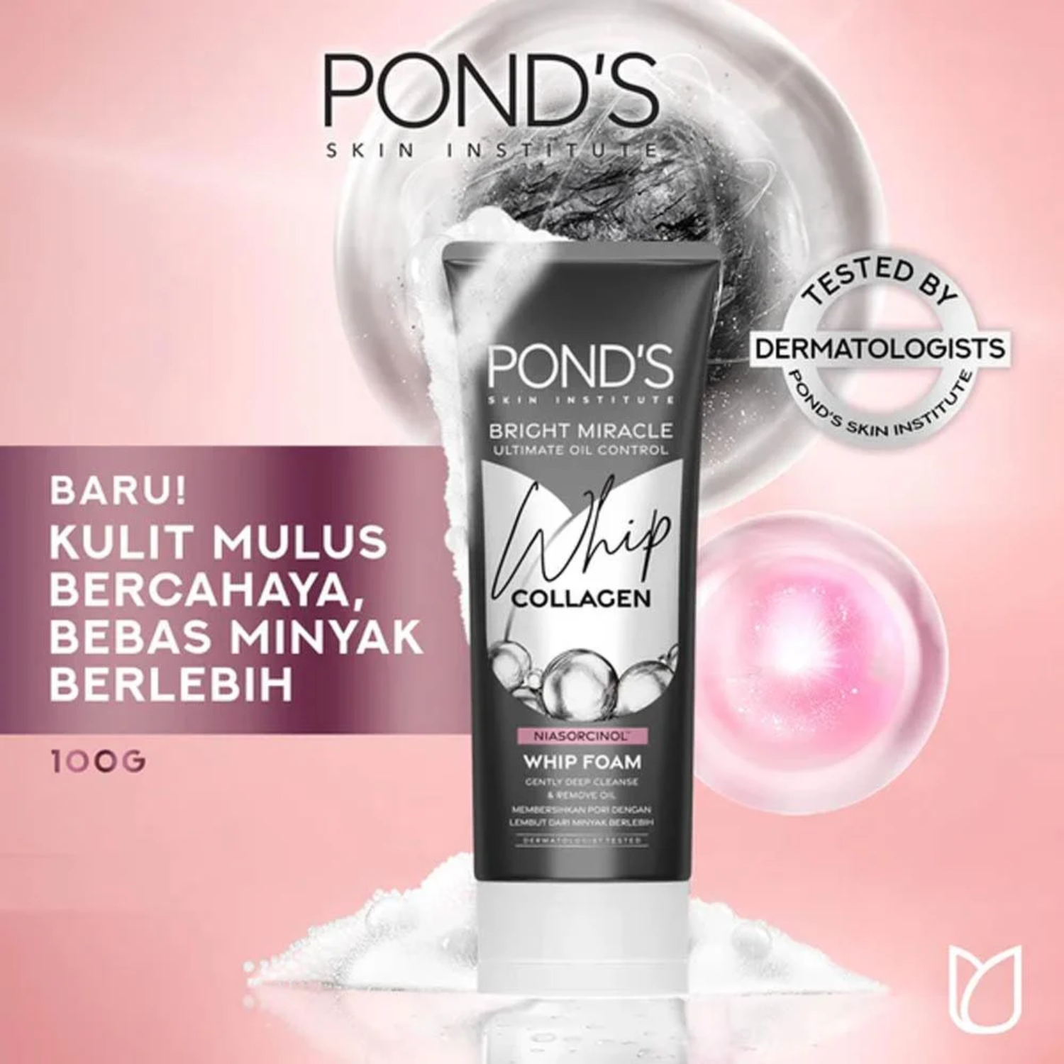 Ponds Bright Miracle Collagen Oil Control Facial Foam 100 gm