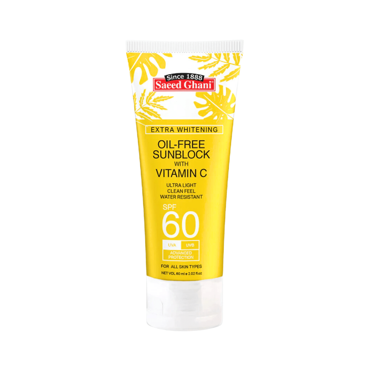 Saeed Ghani Sunblock SPF 60 with Vitamin C 60ml - Gift Point