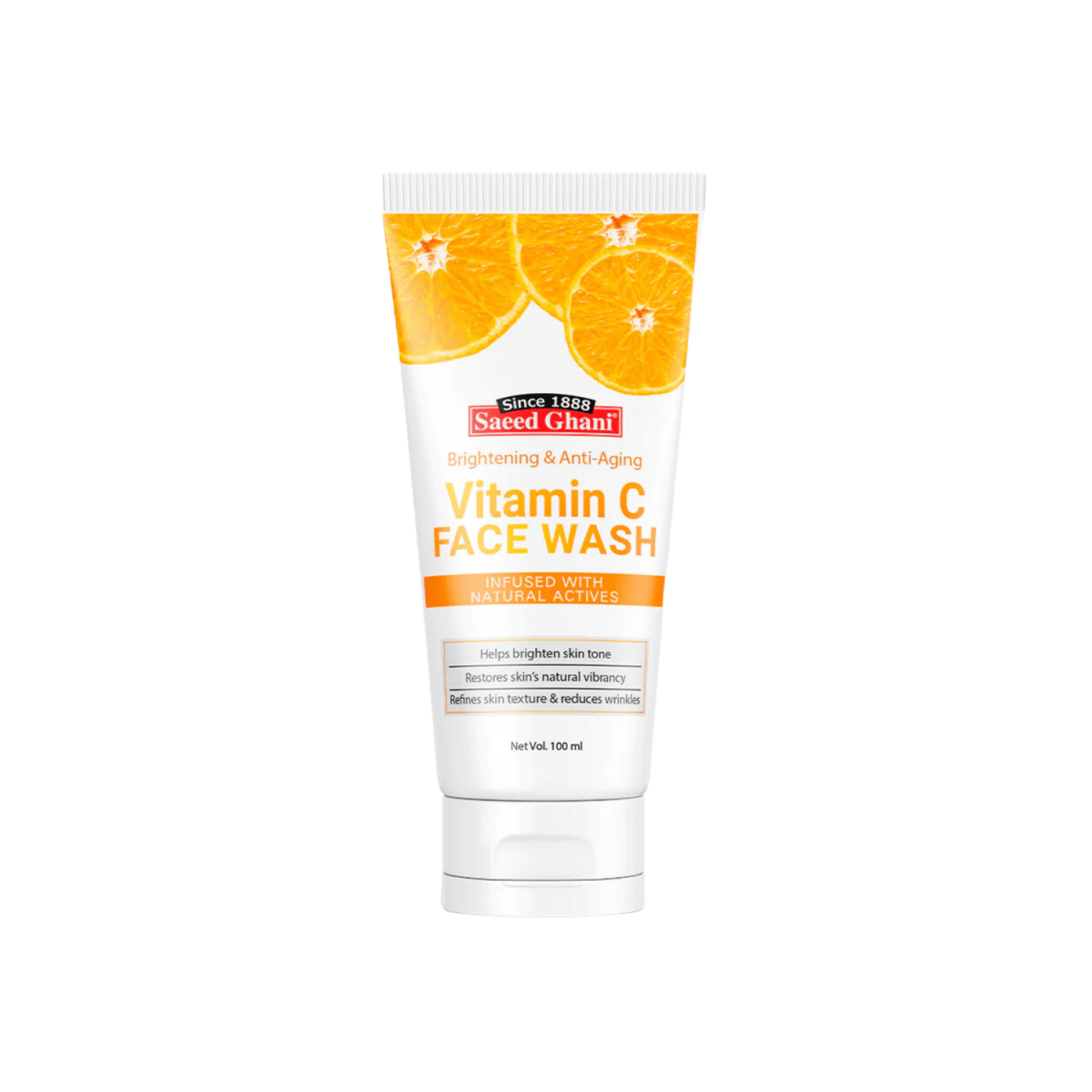 Saeed Ghani Vitamin C Brightening & Anti Aging Face Wash 100ml - Gift Point