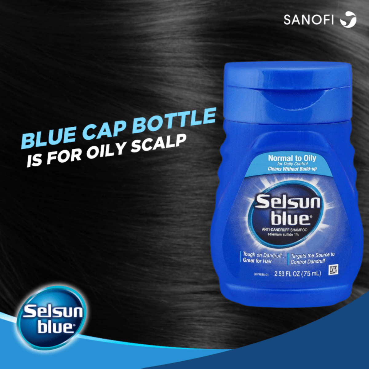 Selsun Blue Normal To Oily Anti-Dandruff Shampoo 75ml - Gift Point