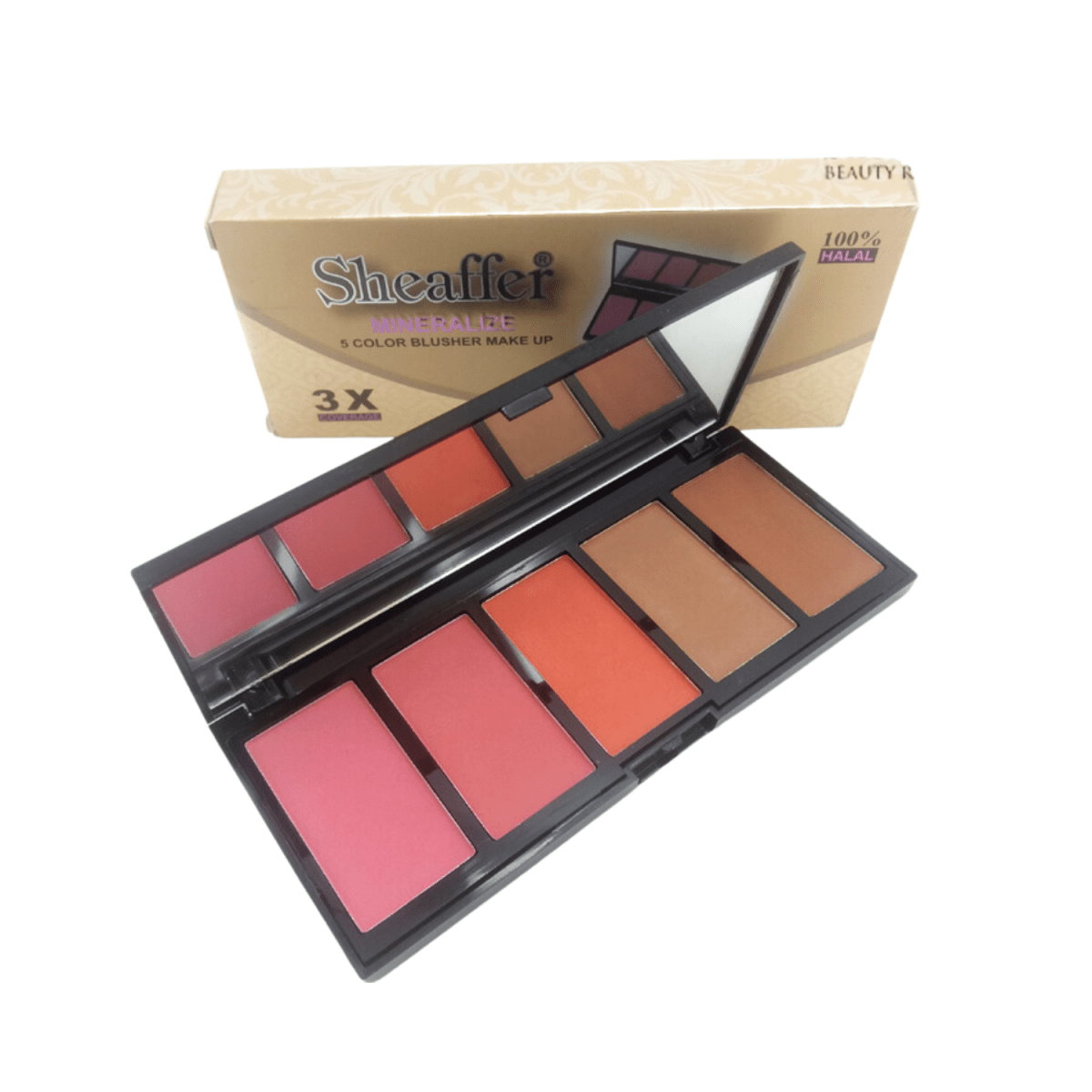Sheaffer Cosmetics Mineralize 5 Color blusher Matte Blush On Palette B - Gift Point