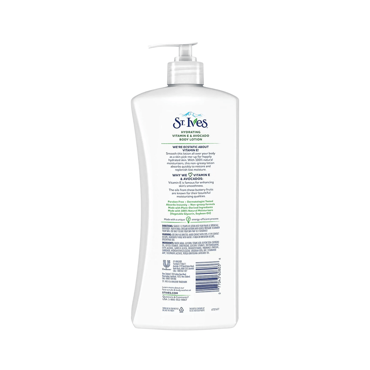 ST. Ives Hydrating Vitamin E & Avocado Trumbull Body Lotion 621ml - Gift Point