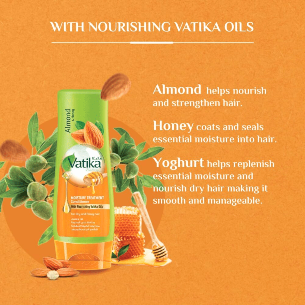 Vatika Moisture Treatment Conditioner Almond & Honey 180ml - Gift Point