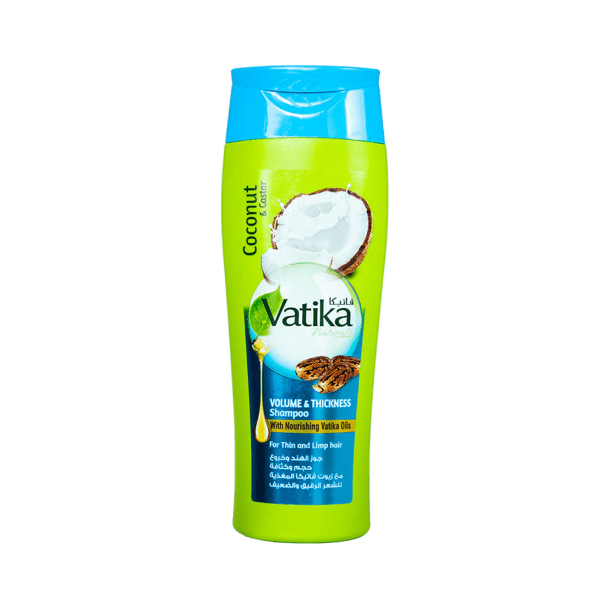 Vatika Natural Coconut & Castor Volume & Thickness Shampoo 360ml - Gift Point