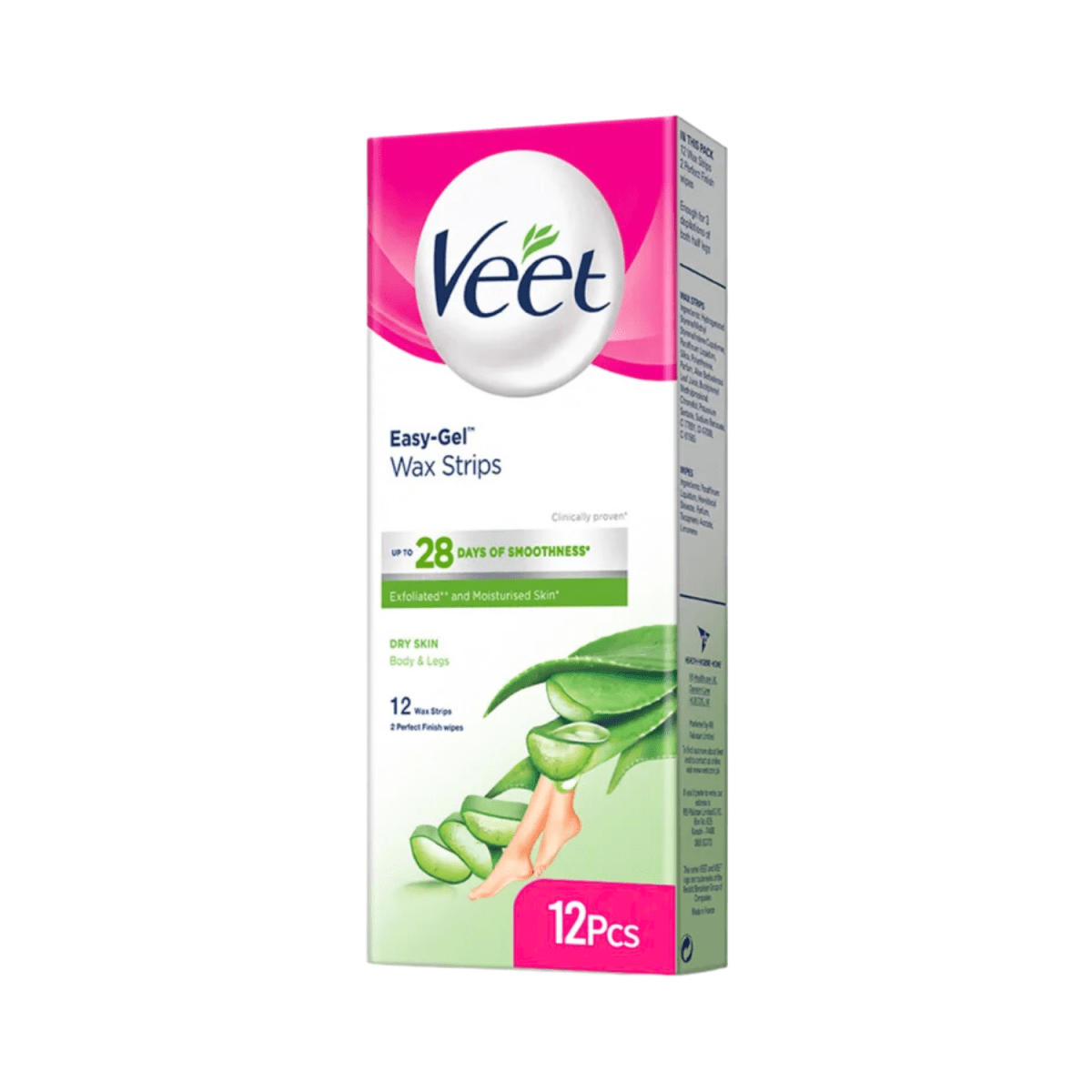 Veet Easy Gel Wax Strips for Body and Legs Dry Skin 12pcs - Gift Point