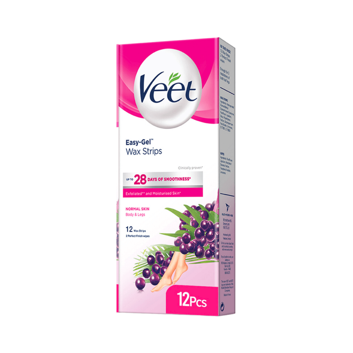 Veet Easy Gel Wax Strips for Body and Legs Normal Skin 12pcs - Gift Point