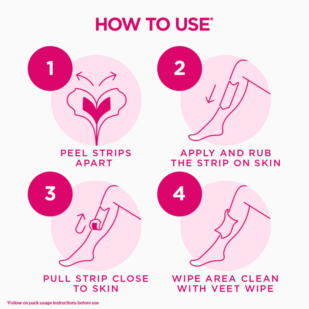Veet Easy Gel Wax Strips for Body and Legs Sensitive Skin 12pcs - Gift Point