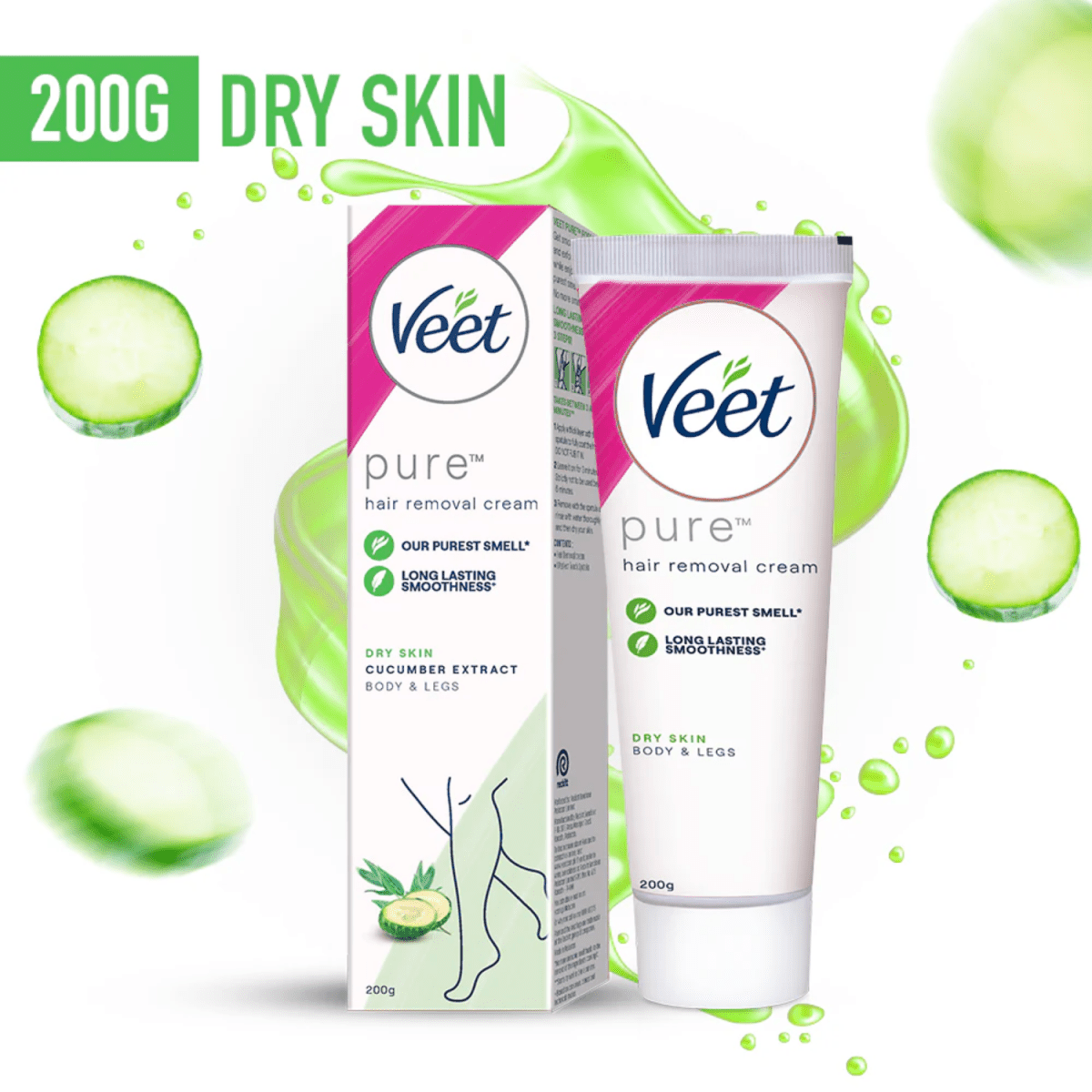 Veet Pure Hair Removal Cream For Dry Skin 200g - Gift Point