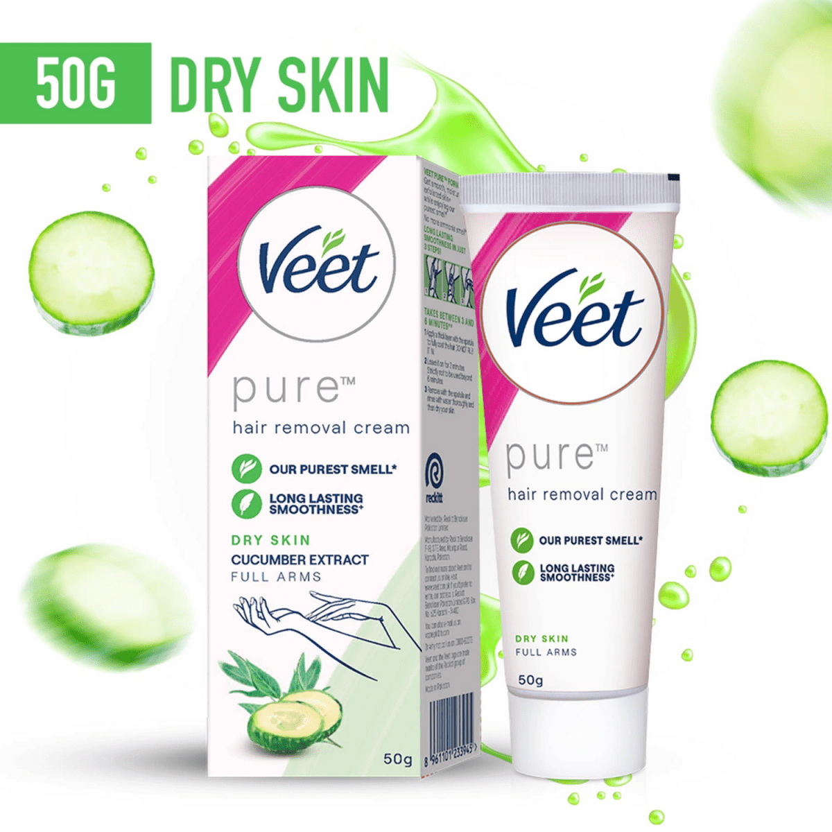 Veet Pure Hair Removal Cream For Dry Skin 50g - Gift Point