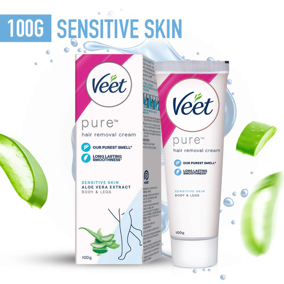Veet Pure Hair Removal Cream For Sensitive Skin 100g - Gift Point