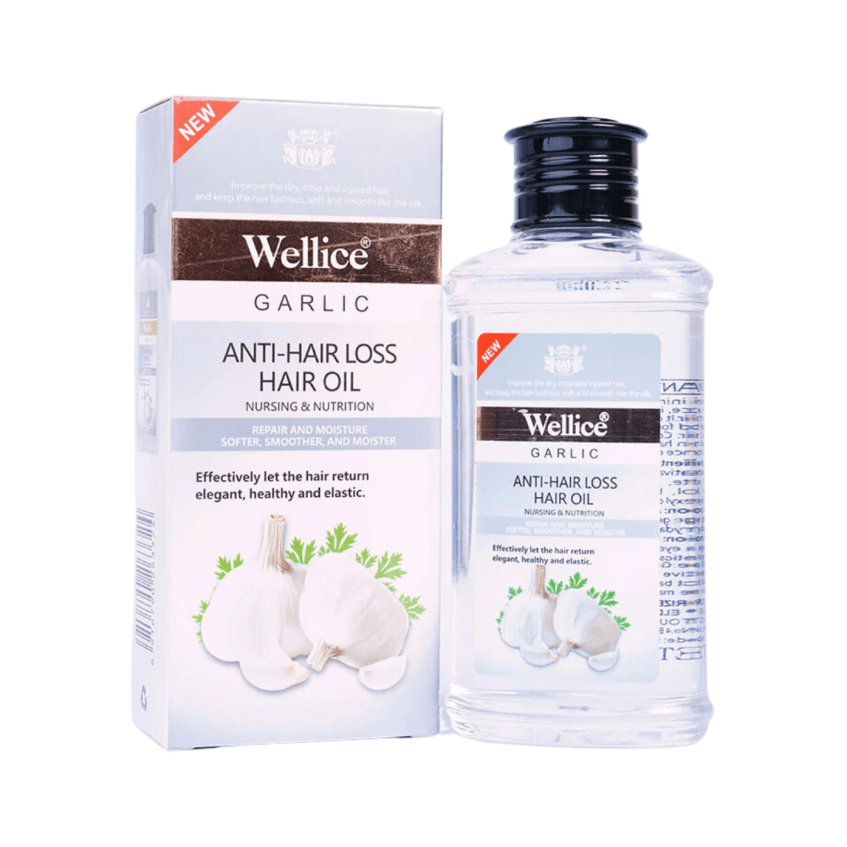 Wellice Garlic Anti-Hair Loss Hair Oil 150ml - Gift Point